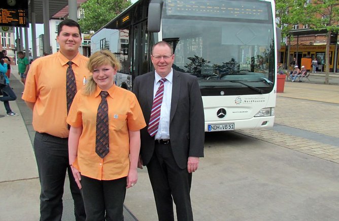 Ausbildung erfolgreich absolviert (Foto: Verkehrsbetriebe Nordhausen) Ausbildung erfolgreich absolviert (Foto: Verkehrsbetriebe Nordhausen)