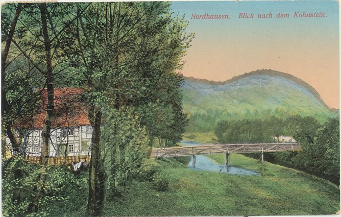 Der Kohnstein auf einer alten Postkarte (Foto: B. Schwarzberg)