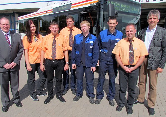 F&uuml;nffacher Start (Foto: Verkehrsbetriebe Nordhausen)