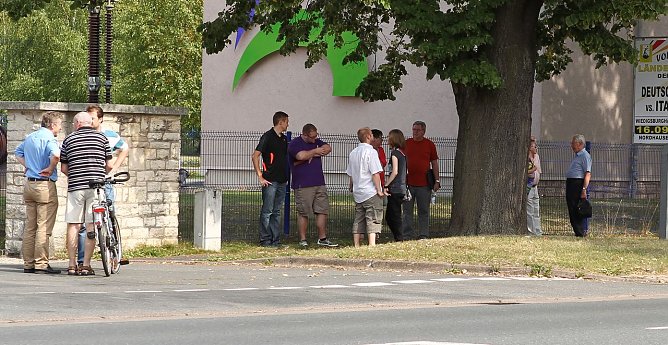 Die ersten Demokraten sind angekommen (Foto: nnz) Die ersten Demokraten sind angekommen (Foto: nnz)