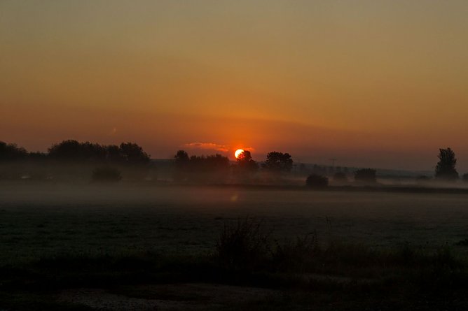 Sonnenaufgang am 1. Oktober 2013 (Foto: G. Thelemann)