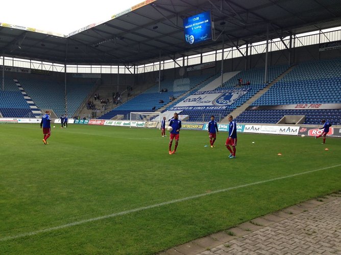 Erstes Bild aus dem Magdeburger Stadion (Foto: Lars Koch) Erstes Bild aus dem Magdeburger Stadion (Foto: Lars Koch)