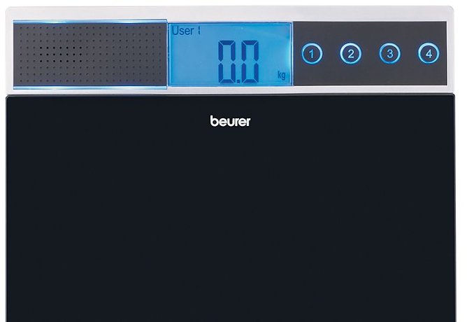 Die Waage Breuer GS 39 sagt das Gewicht laut an (Foto: Stiftung Warentest) Die Waage Breuer GS 39 sagt das Gewicht laut an (Foto: Stiftung Warentest)