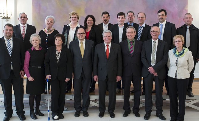 Empfang beim Bundespr&auml;sidenten (Foto: H. Schacht)