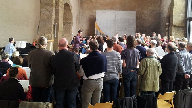 Gemeinsame Probe (Foto: privat)