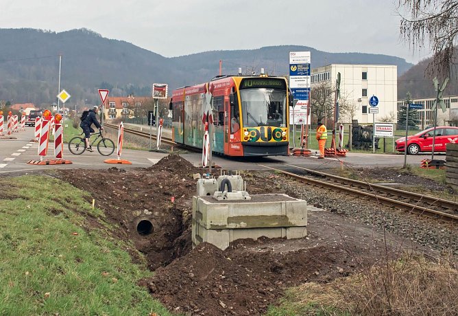Bauarbeiten am Rosensteg (Foto: HSB)