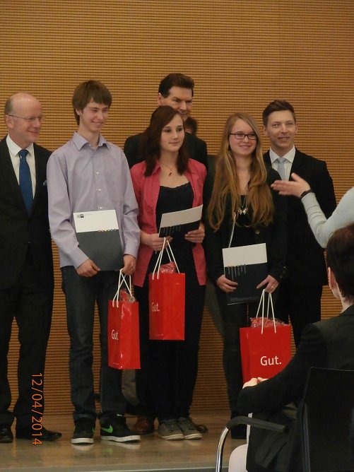 Michelle Zimmer, Marie-Theres Roloff,�Christopher Lie&szlig;mann (Foto: Regelschule Ellrich)