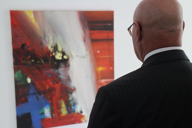 "Fluss auf" sei eines seiner wichtigsten Werke, sagte Gerd Mackensen (Foto: Angelo Glashagel) "Fluss auf" sei eines seiner wichtigsten Werke, sagte Gerd Mackensen (Foto: Angelo Glashagel)