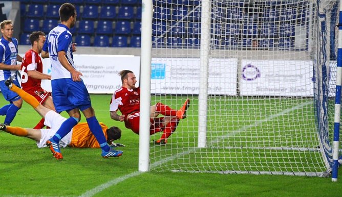 Das 1:0 f&uuml;r Nordhausen (Foto: Bernd Peter)