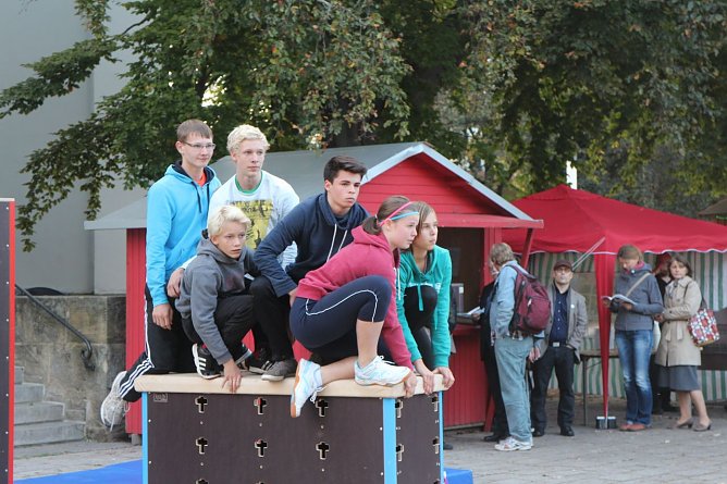 Die Parcour-Kids zeigten was Körperbeherrschung ist (Foto: Angelo Glashagel) Die Parcour-Kids zeigten was Körperbeherrschung ist (Foto: Angelo Glashagel)