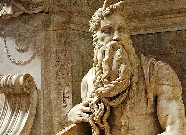 Moses, San Pietro, Rom, Detail aus dem Grabmal f&uuml;r Papst Julius II (Foto: Pressestelle Stadt Nordhausen)