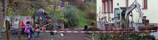 Baustelle am &Ouml;kumenischen Kindergarten in Nordhausen (Foto: nnz)