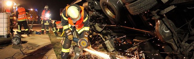 Unfall auf der A 38 zwischen Heiligenstadt und Leinefelde (Foto: Feuerwehr Heiligenstadt)