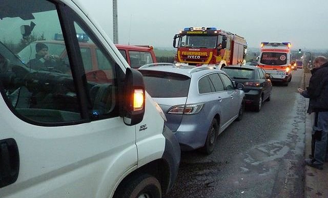 Crash auf der Landstra&szlig;e bei Nordhausen (Foto: nnz)