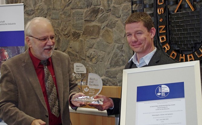 Ausgezeichnet (Foto: Schachtbau Nordhausen GmbH)