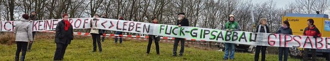 Protest gegen Probebohrungen (Foto: H. Michel)