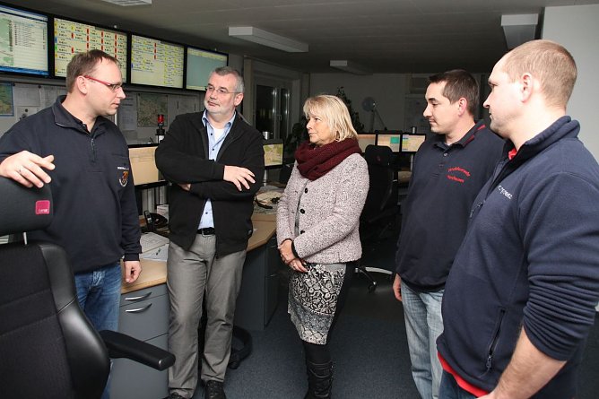 Besuch in der Leitstelle (Foto: P. Grabe|Stadtverwaltung Nordhausen)