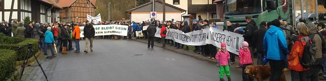 Protest gegen Probebohrungen (Foto: Bodo Schwarzberg)