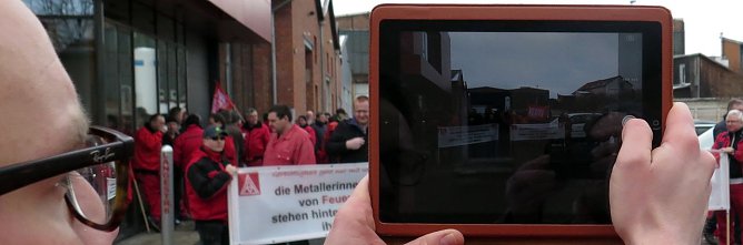Warnstreik in Nordhausen (Foto: nnz)