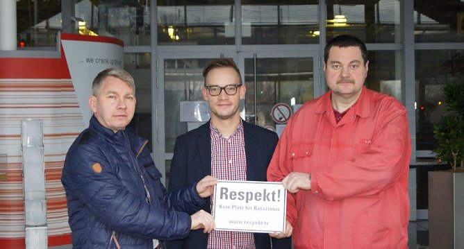 v.l.n.r.: Oliver W&ouml;nnmann, Alexander Scharff, Lutz J&uuml;ngling (Foto: IG Metall Nordhausen)