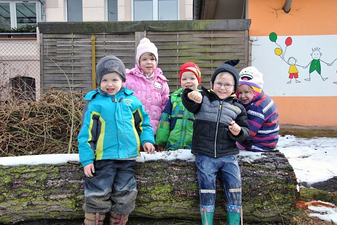 Die kleinen Johanniter haben derzeit nur eine begrenzte Au&szlig;enspielfl&auml;che. Sie sind sich einig: Die alten &Auml;ste m&uuml;ssen weg, neue Spielger&auml;te her!  (Foto: Johanniter-Unfall-Hilfe e.V./Anne-Katrin Windisch)