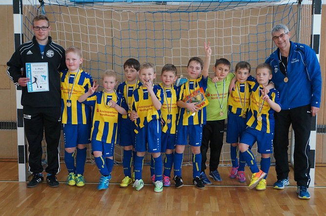 Siegreich in der Halle - Wackers F2- Junioren (Foto: Uwe Nebelung)