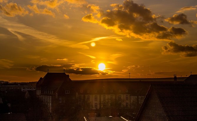 Sonnenuntergang &uuml;ber Nordhausen (Foto: Andreas Grunwald)