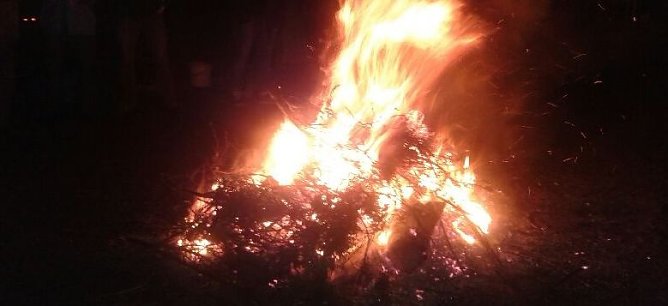 Osterfeuer des Sch&auml;ferhundvereins (Foto: privat)