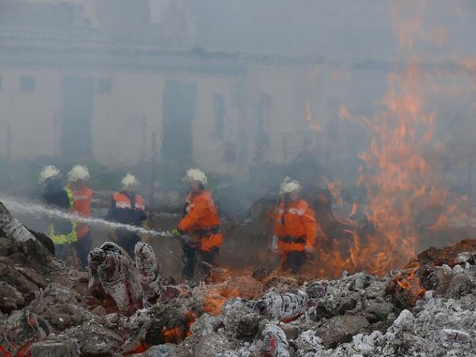 Feuer bei Schweinen (Foto: nnz)