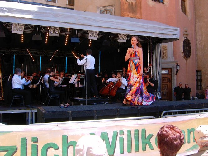 Das Loh-Orchester Sondershausen beim Residenzfest 2014 im Schlosshof Sondershausen (Foto: Birgit Susemihl)