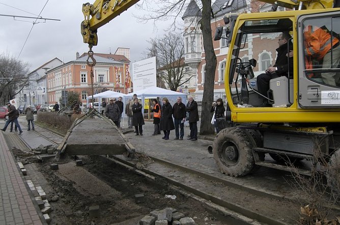 Start der Bauarbeiten (Foto: Verkehrsbetriebe) Start der Bauarbeiten (Foto: Verkehrsbetriebe)