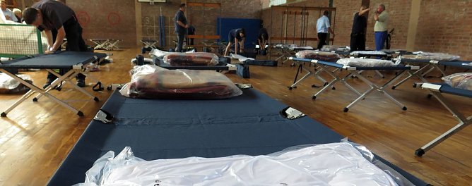 Turnhalle wird hergerichtet (Foto: nnz)