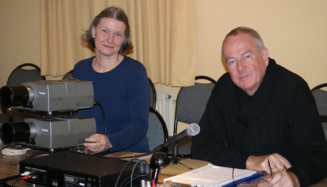 Nina und Thomas W. M&uuml;cke - zwei Berliner Weltenbummler zu Gast im Tabakspeicher (Foto: Museum Tabakspeicher)