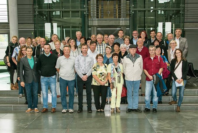 Zu Besuch in Berlin: 45 G&auml;ste aus Nordhausen lud der Abgeordnete Manfred Grund ein (Foto: Kerstin Linsel)