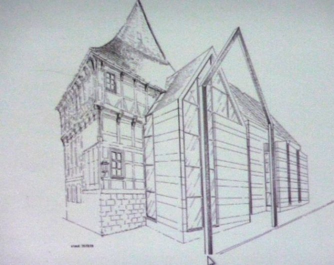 Zeichnung der alten neuen Flohburg (Foto: nnz) Zeichnung der alten neuen Flohburg (Foto: nnz)