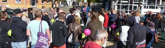 Demo des BgR auf dem Bahnhofsplatz (Foto: nnz)