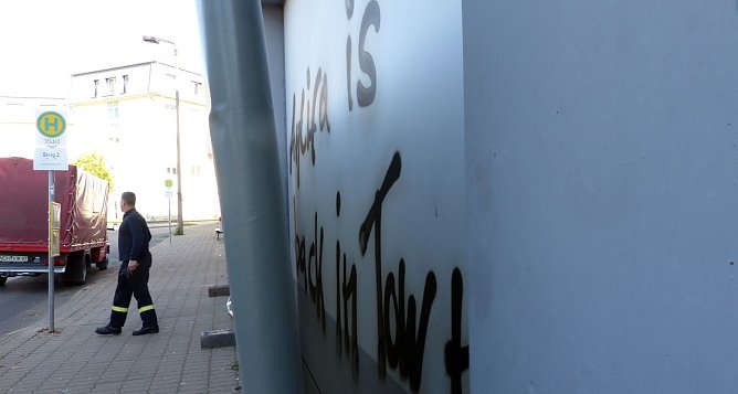 Beschmierte Fassade (Foto: nnz)