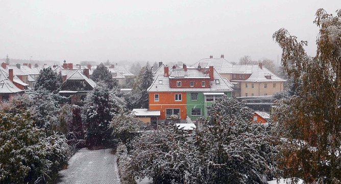 Der erste Schnee in Nordhausen (Foto: Bernd Thielbeer)