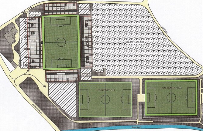 So k&ouml;nnte das Areal k&uuml;nftig aussehen (Foto: arena/Com)