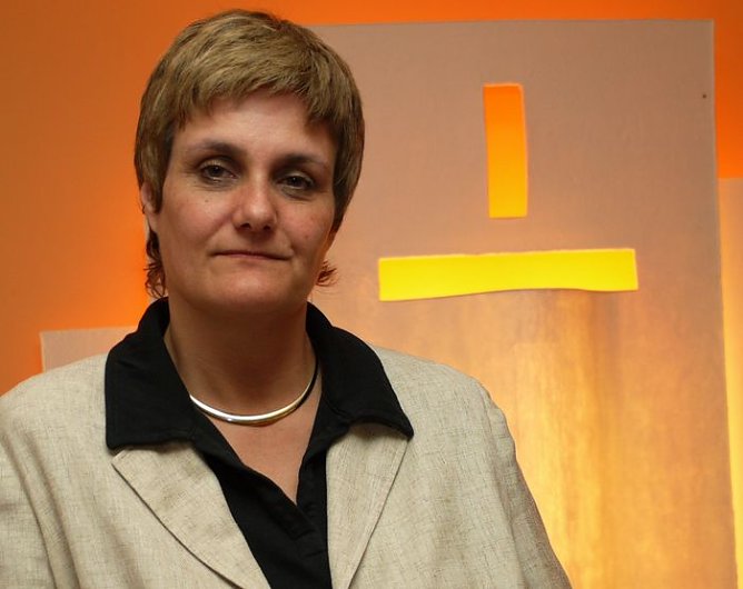 Gabriele Lipski im Raum der Stille (Foto: SHK)