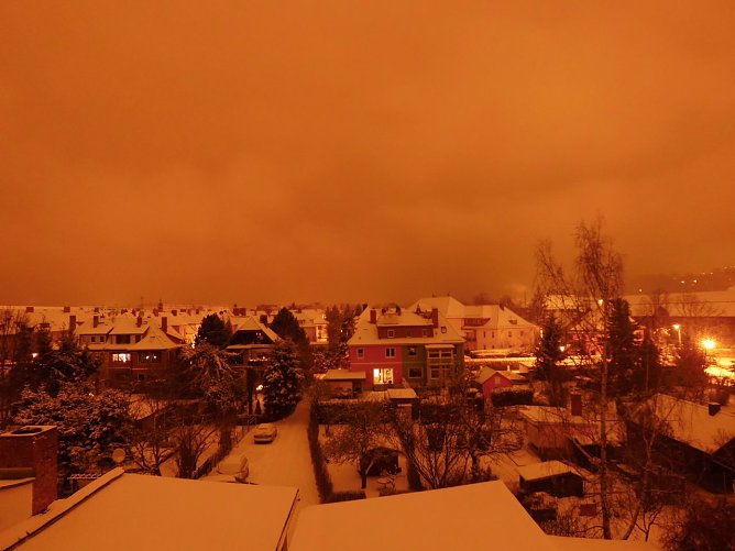 Leserfoto, verschneites Nordhausen bei Nacht (Foto: Bernd Thielbeer)