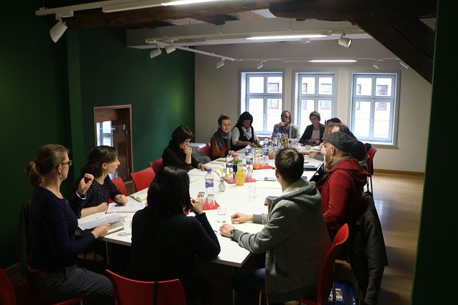 Museumsp&auml;dagogen aus ganz Th&uuml;ringen trafen sich heute in der Flohburg (Foto: Angelo Glashagel)