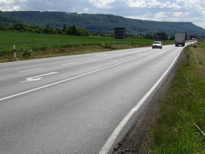 P&ouml;tzlich war der Stau weg (Foto: sos)
