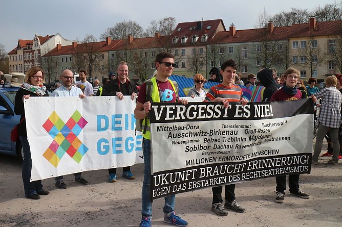 Gedenkveranstaltung des Nordh&auml;user B&uuml;ndnisses gegen Rechtsextremismus (Foto: Angelo Glashagel)