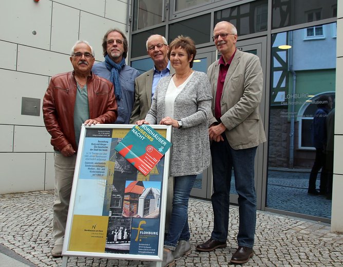 Rainer Kottek, J&uuml;rgen Rennebach, Hans-Joachim Port, Rosemarie Hilger und Hans-Jochen Einenckel stellten ihr Programm zur Museumsnacht vor (Foto: I. Bergmann, Stadt Nordhausen)