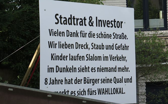 Protest der Anwohner (Foto: nnz)