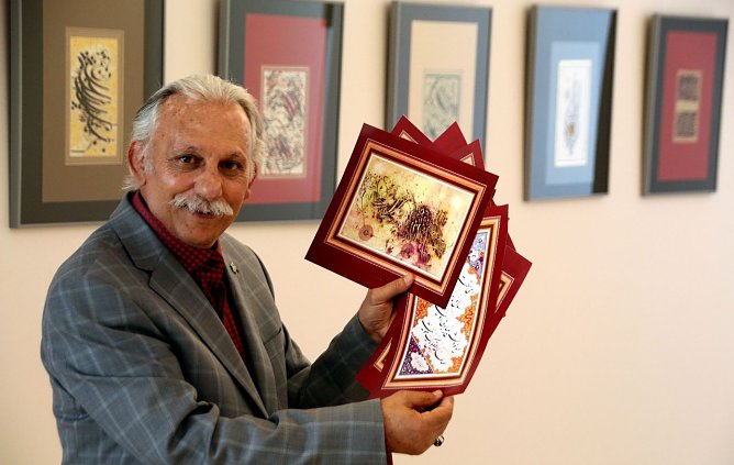 Jamshid Mardani stellt aus (Foto: P. Grabe, Pressestelle Rathaus)