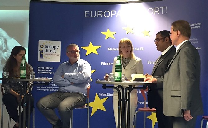 Podiumsdiskussion im Nordhäuser Europahaus (Foto: Jessica Pieper) Podiumsdiskussion im Nordhäuser Europahaus (Foto: Jessica Pieper)