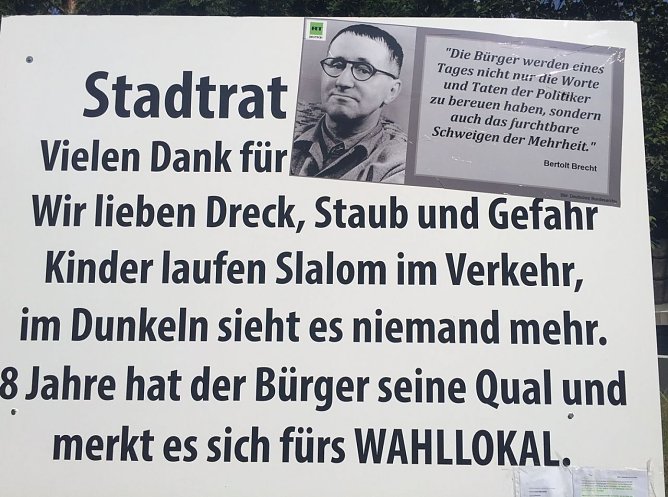 Brecht statt "Investor" (Foto: privat)