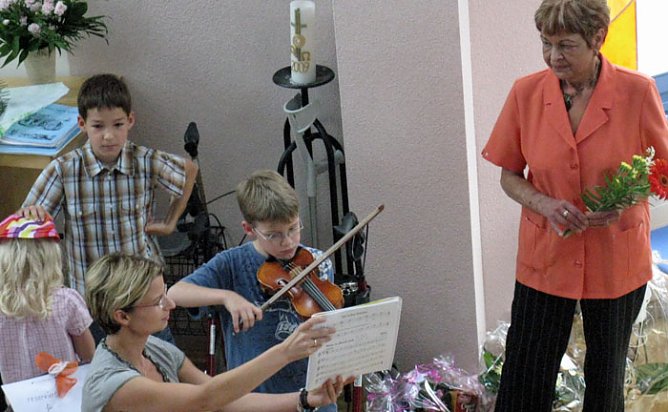 Beim Sommerfest verabschiedet (Foto: Wolf)